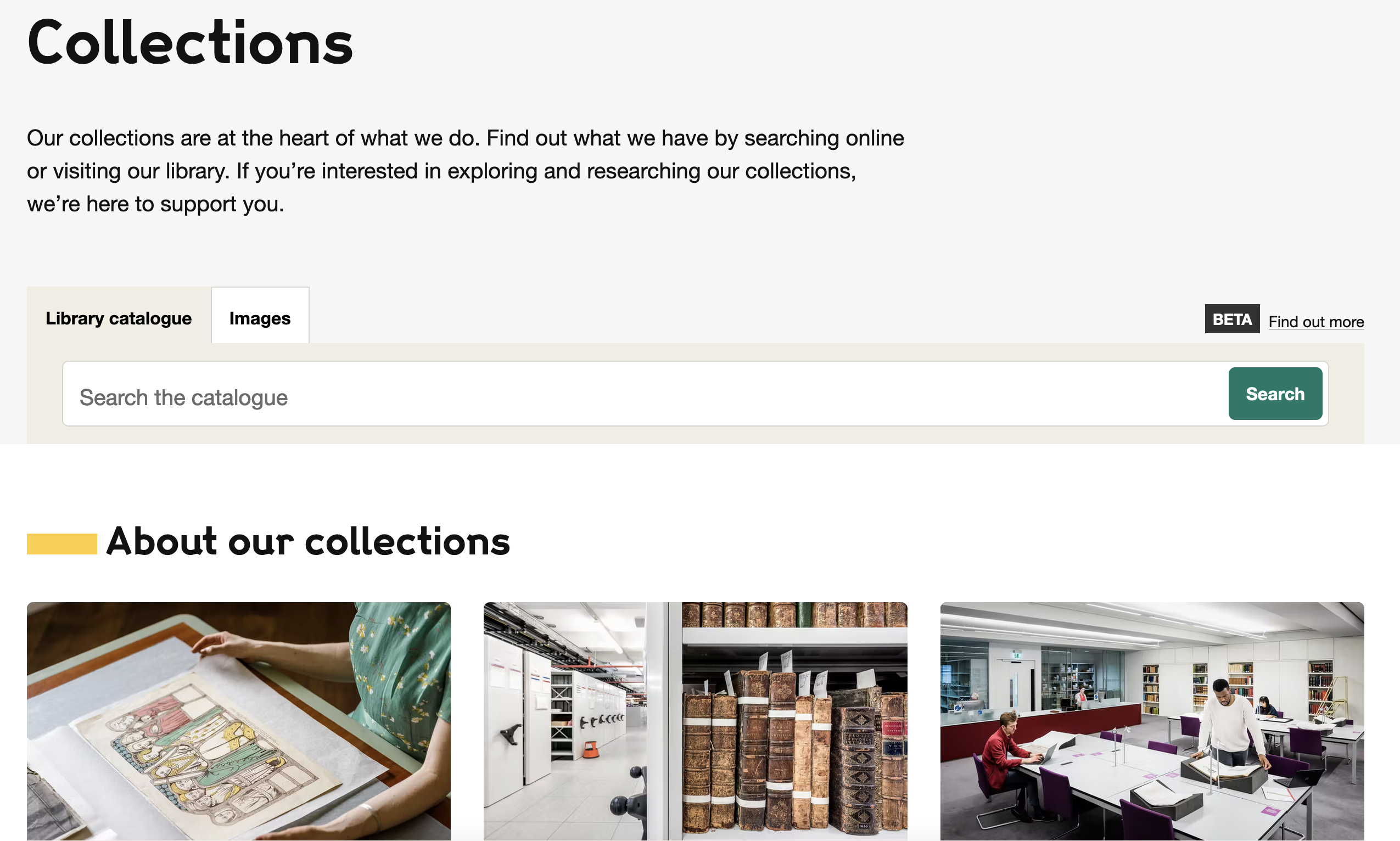 Wellcome collection search